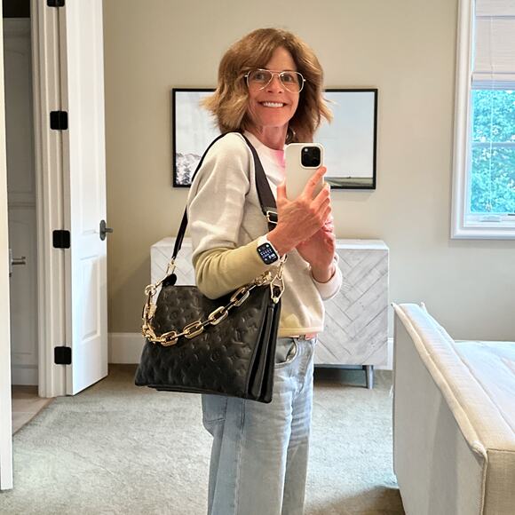 LOUIS VUITTON Lambskin Embossed Monogram Coussin MM - Picture 5 of 16